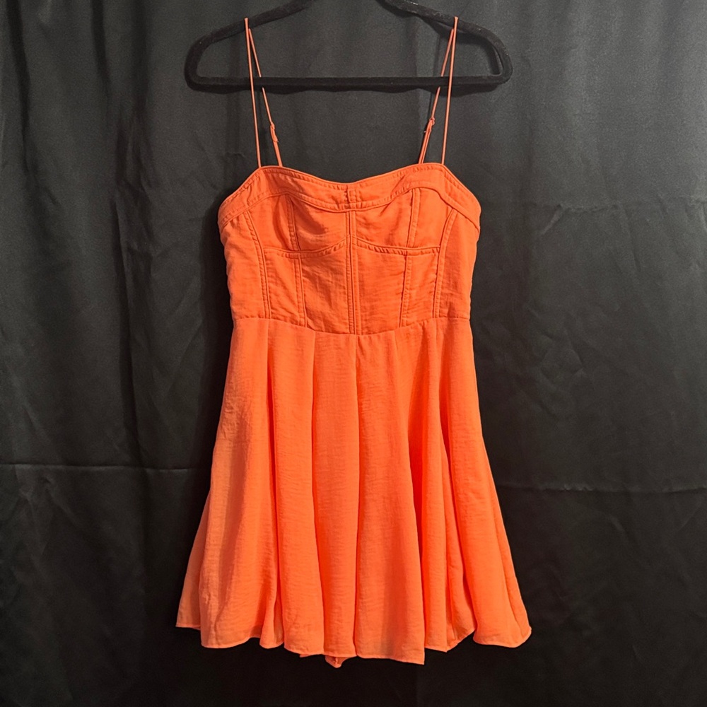 Mustard Seed Tangerine Spaghetti Strap Dress